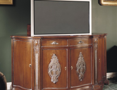 Cabinet for TV with natural wood, Francesco Molon