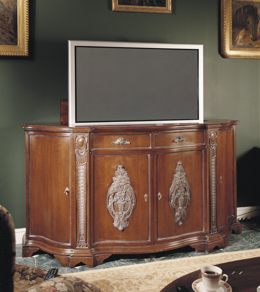 Cabinet for TV with natural wood, Francesco Molon