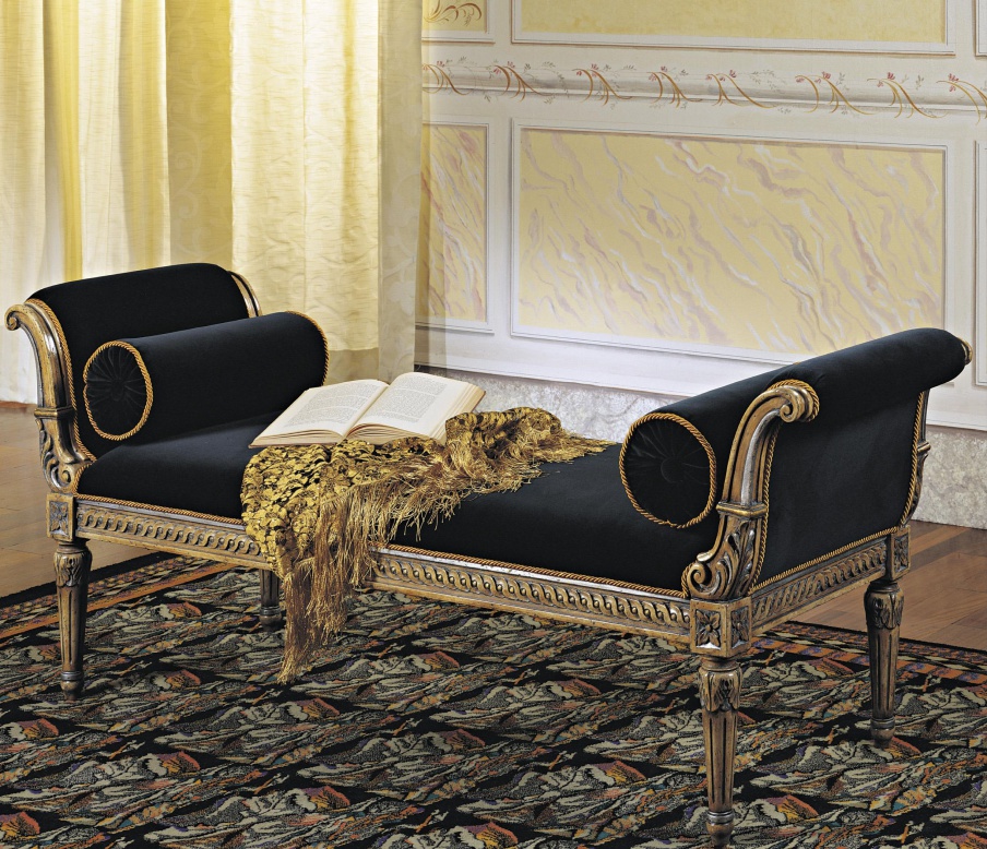 Bench with soft upholstery, Francesco Molon