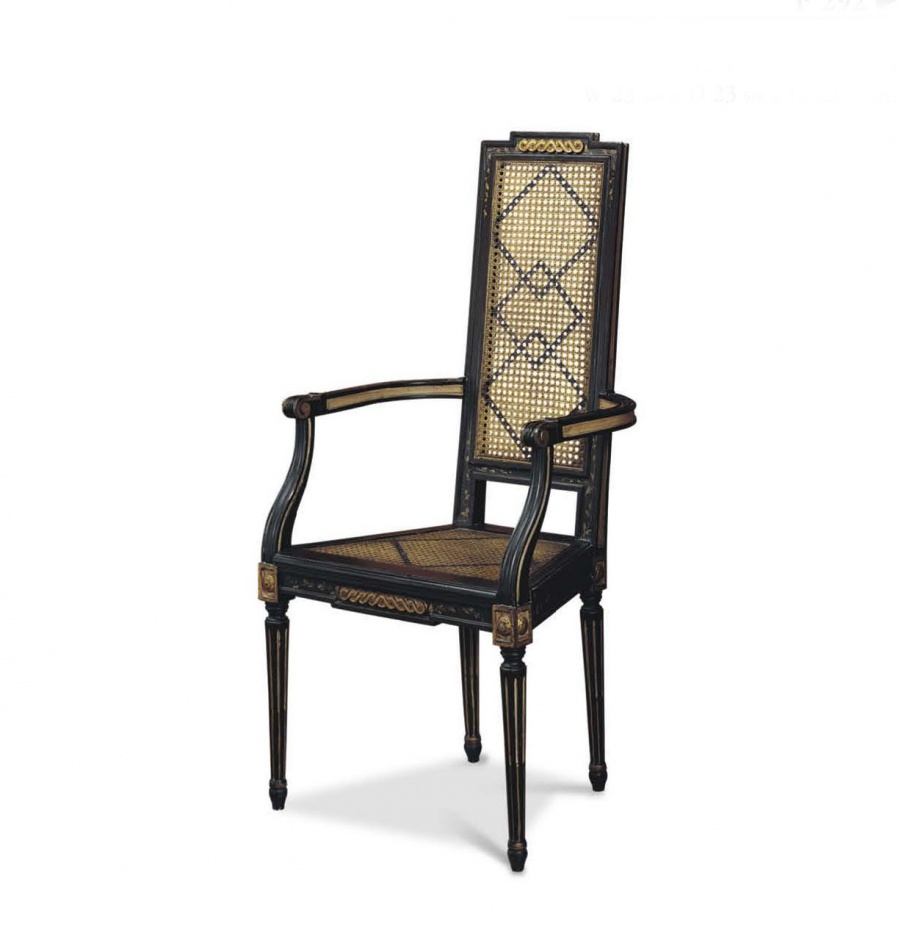 Chair with wicker back and seat, Francesco Molon