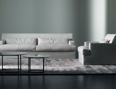Sofa with wooden frame Bogart slim, Meridiani