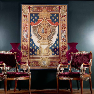 Armchair with high back