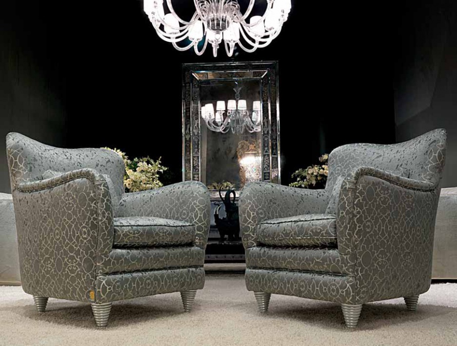 Chair with shaped high back Camilla, Zanaboni