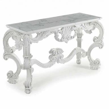 The console of white marble Zanaboni