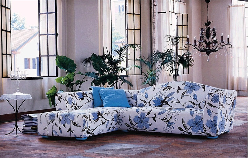 Corner sofa in wooden frame Molly, Mimo