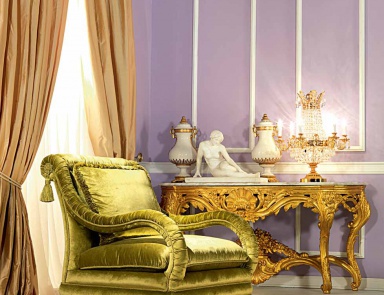 Chair fully upholstered with textiles Caterina, Zanaboni