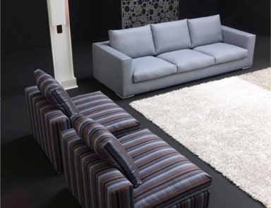 Armchair with wooden frame upholstered in fabric Daily, Mimo