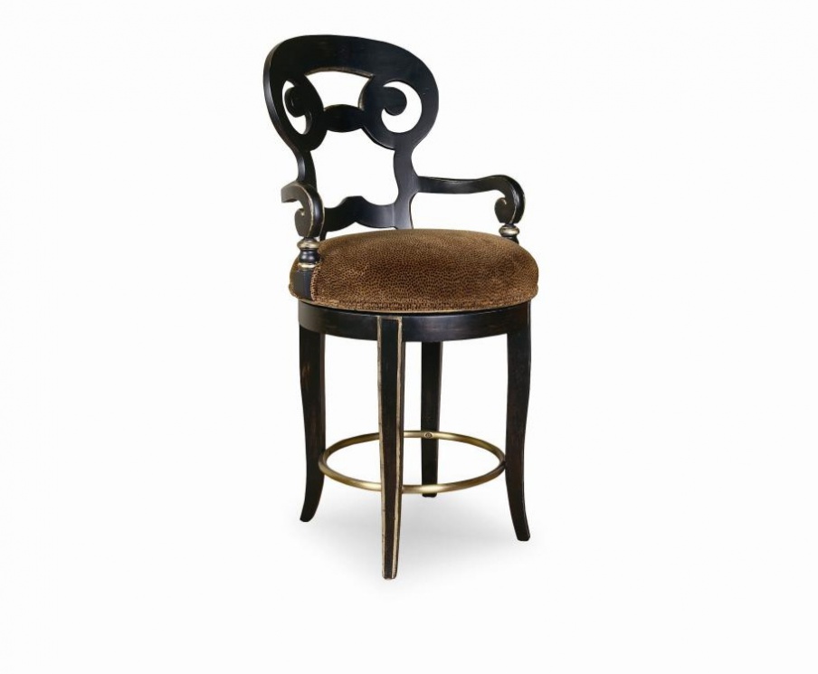 The Vienna Swivel bar chair with soft upholstery, Century Furniture