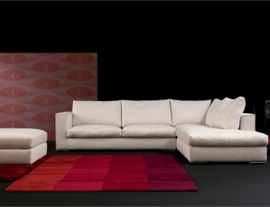 Pouf with wooden frame upholstered in fabric Daily, Mimo