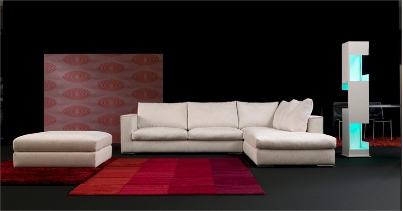 Pouf with wooden frame upholstered in fabric Daily, Mimo