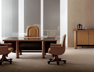 Writing table made of solid wood Summit, I4 Mariani