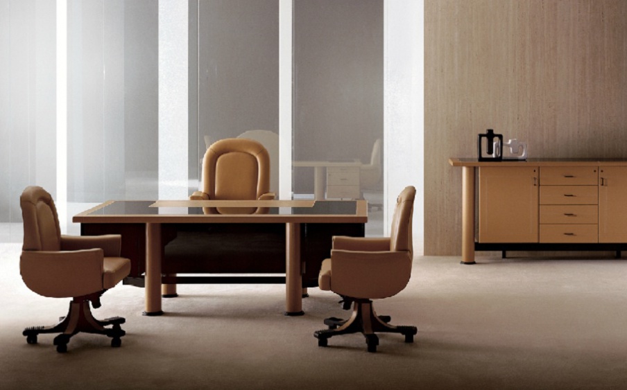 Writing table made of solid wood Summit, I4 Mariani