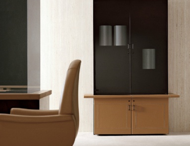 Bookcase with leather trim, Summit, I4 Mariani