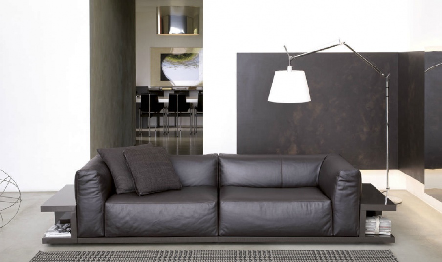 Modular corner sofa upholstered in fabric Sitin, MisuraEmme