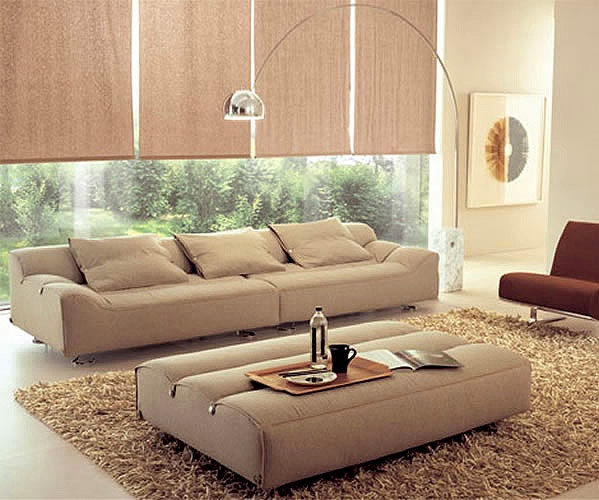 Sofa upholstered in fabric Wave, MisuraEmme