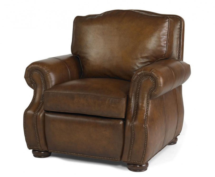 Chair Leather Recliner with leather upholstery, Century Furniture