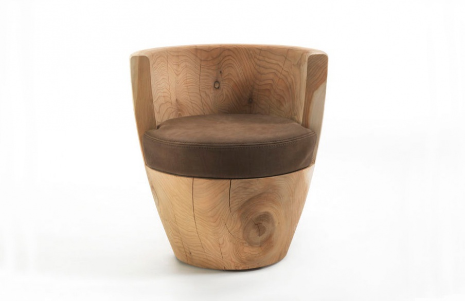 Chair solid cedar Taffee, Riva 1920