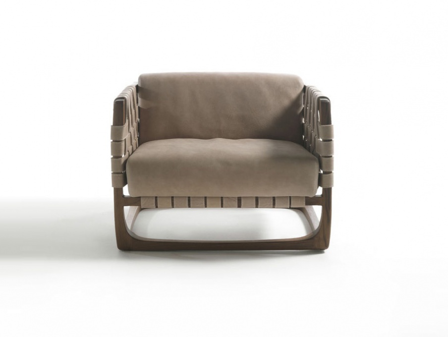 Chair with a seat made from bull leather, Bungalow, Riva 1920