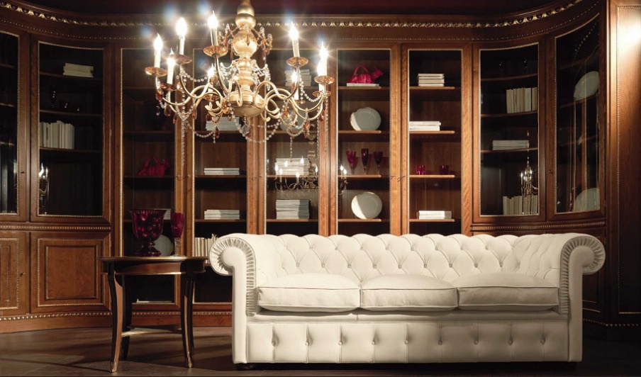 Three-seater sofa in a classic style, Elledue