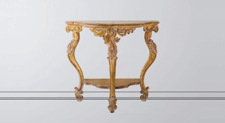 The console is made of solid wood, Chelini