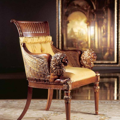 Chair with hard armrests Zanaboni