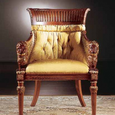 Chair with hard armrests Zanaboni