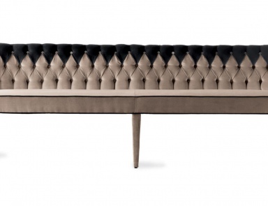 Bench with upholstered seat and back Guendalina Mash, Rugiano