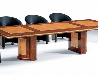 Conference table solid elm Myron, Elledue