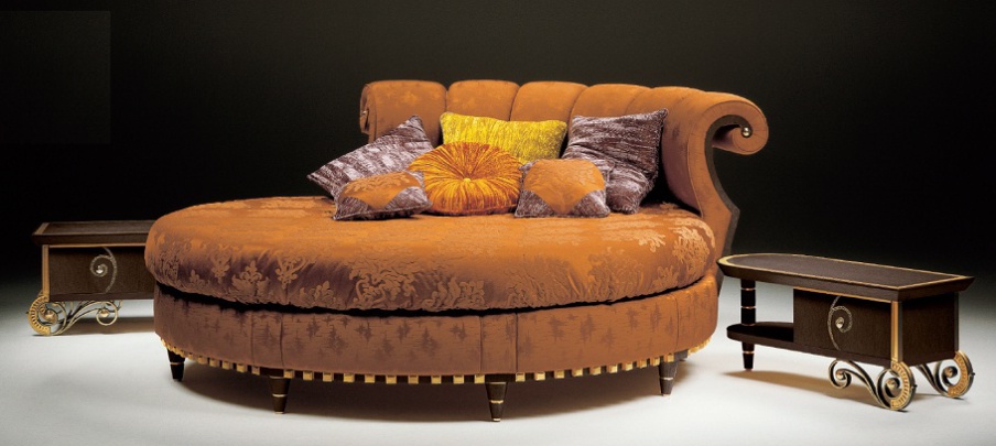 Bed round soft Rokko, Elledue