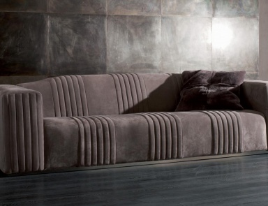 Sofa with low backrest and armrests Cadillac square, Rugiano