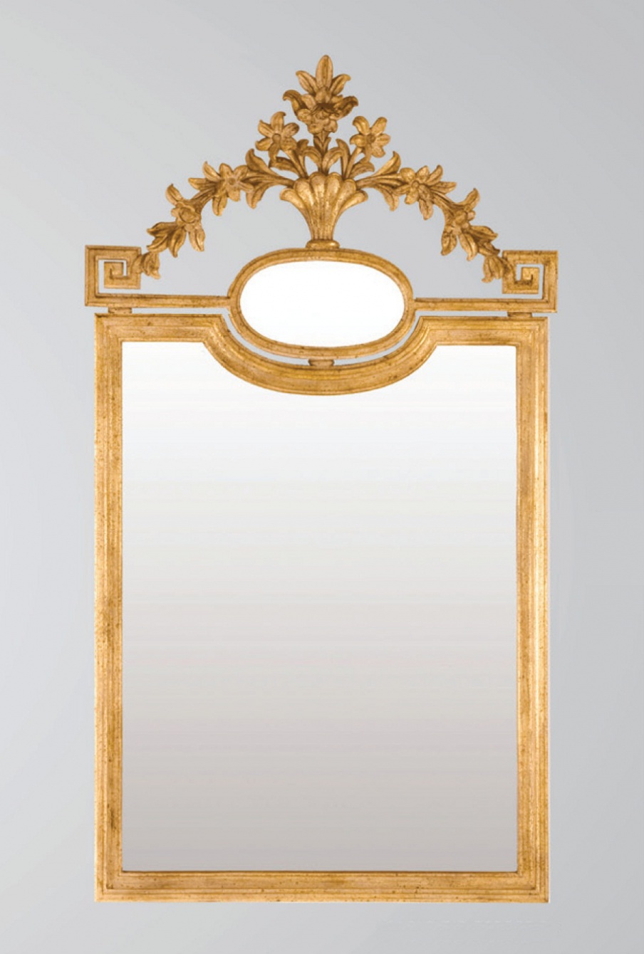 Square wall mirror with carved frame, Chelini