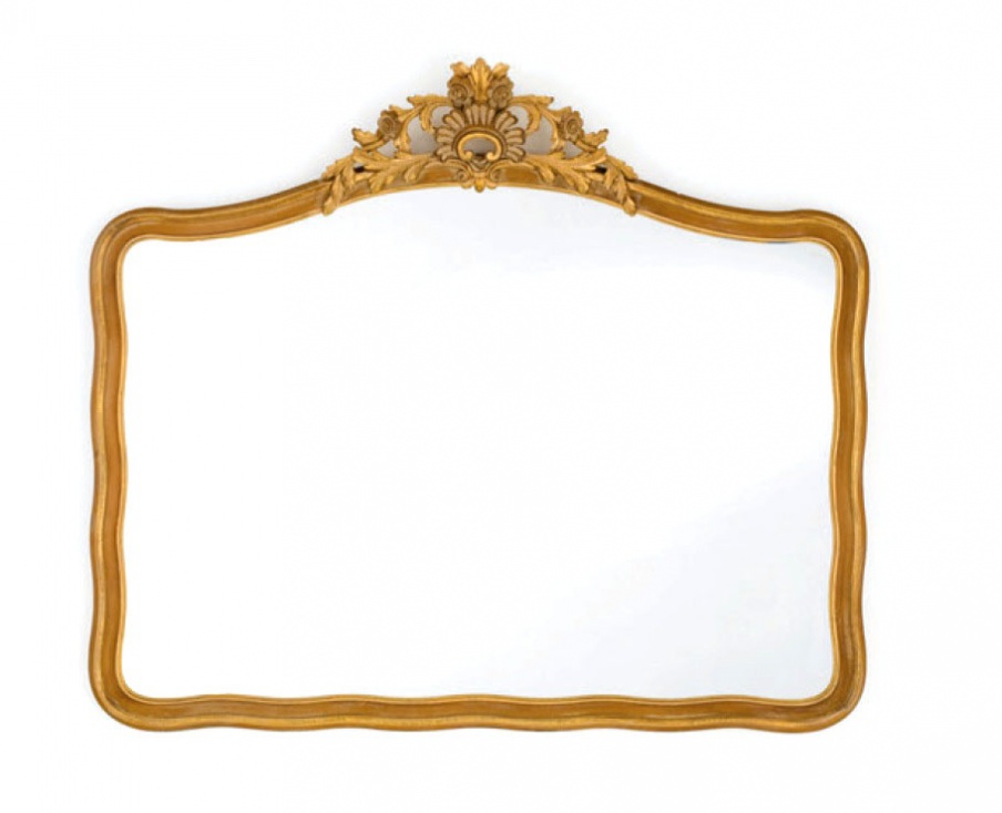 Wall mirror with wood frame, Chelini