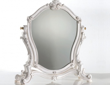 Table mirror made of solid wood, Chelini