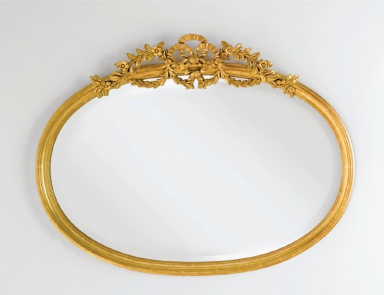 Mirror oval solid wood, Chelini