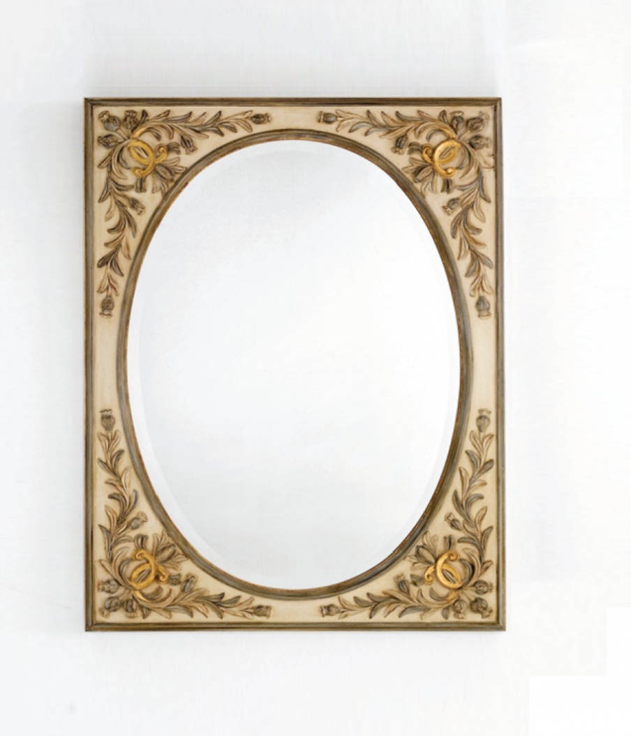 Rectangular mirror made of solid wood, Chelini