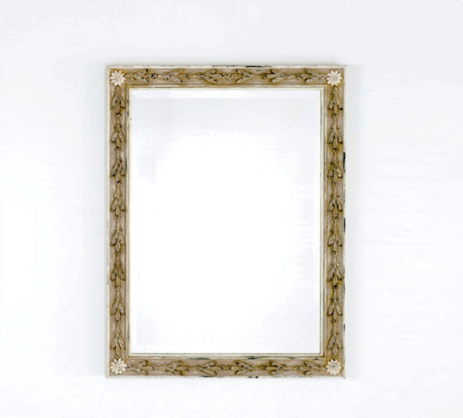 Rectangular mirror made of solid wood, Chelini