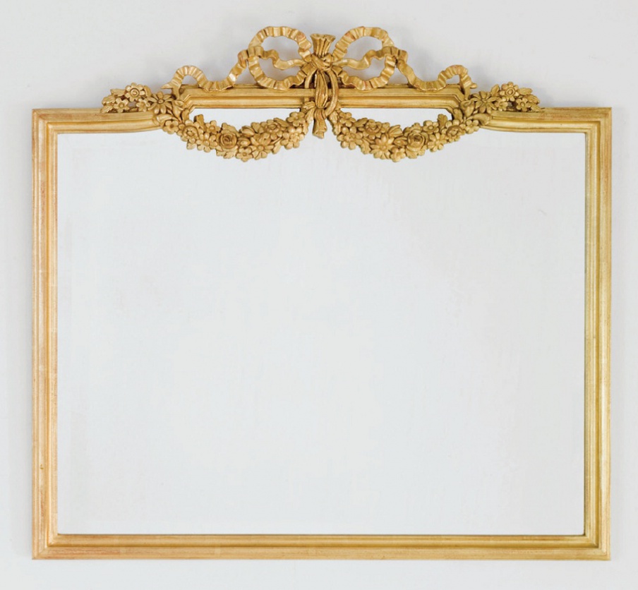 Rectangular mirror made of solid wood, Chelini.