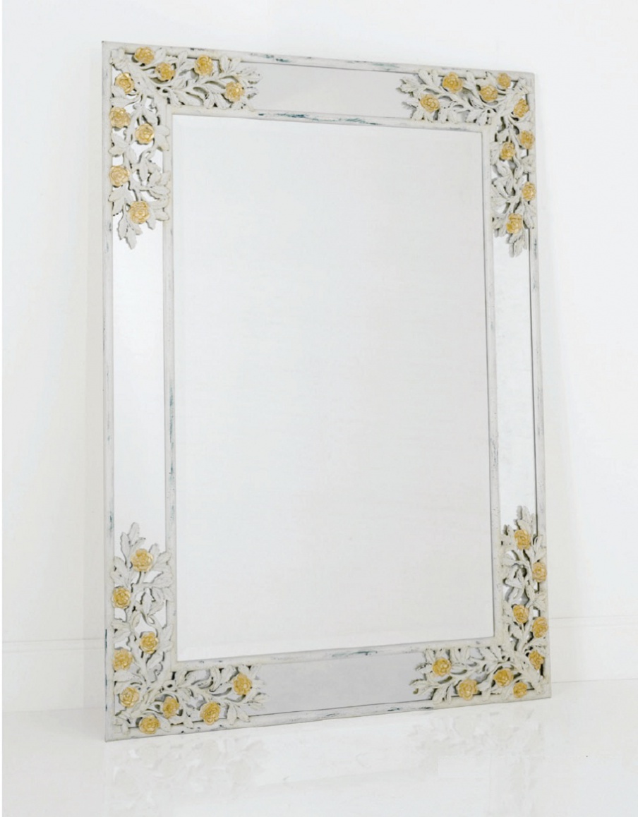 Rectangular mirror made of solid wood, Chelini
