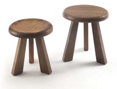 Stool made of solid oak Giobbe e Achille, Riva 1920 (stool)
