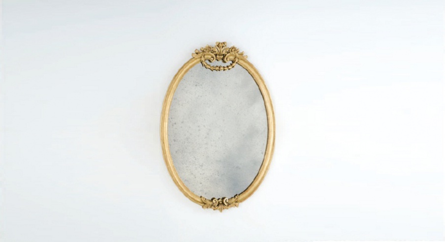 Wall mirror with wooden frame, Chelini