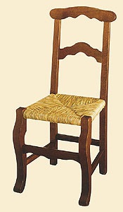 Chair with curved front legs, DOLFI
