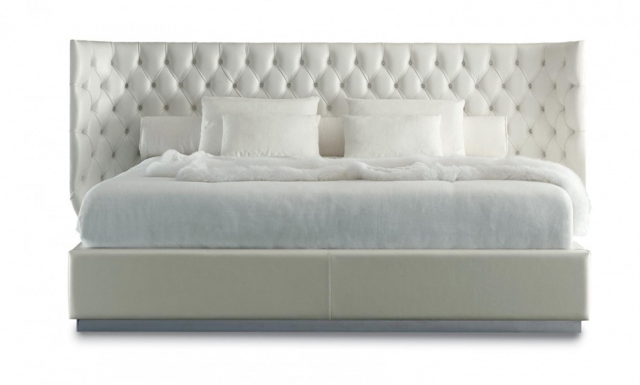 Double bed with high headboard Charme, Rugiano