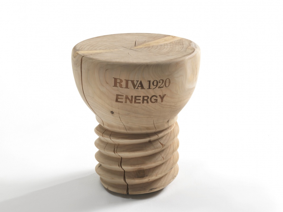Poof solid cedar Lampadina, Riva 1920