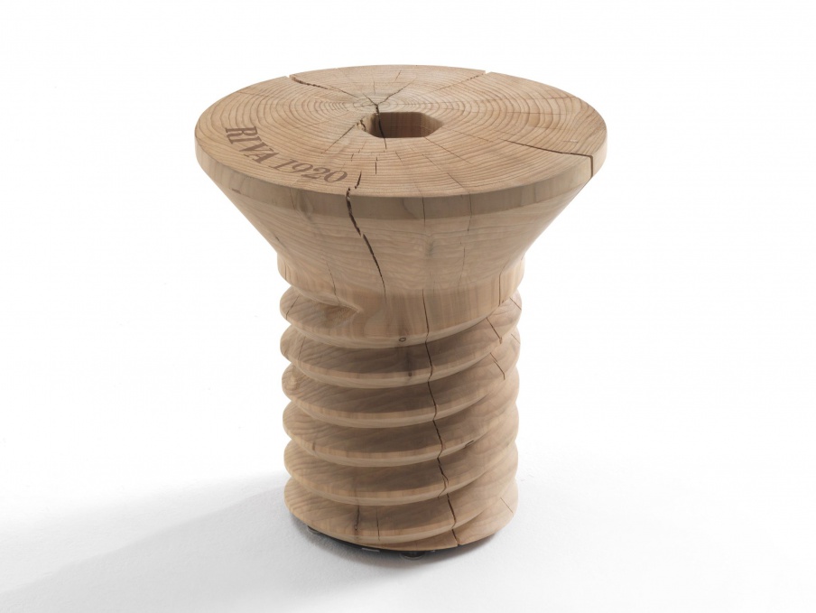 The pouf in the form of a screw Vite Brugola, Riva 1920