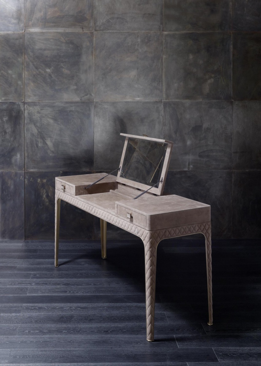 Susanne dressing table with integrated mirror, Rugiano