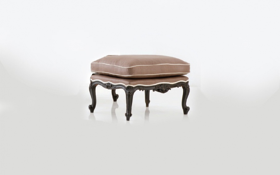 Pouf upholstered on a frame of wood, Chelini