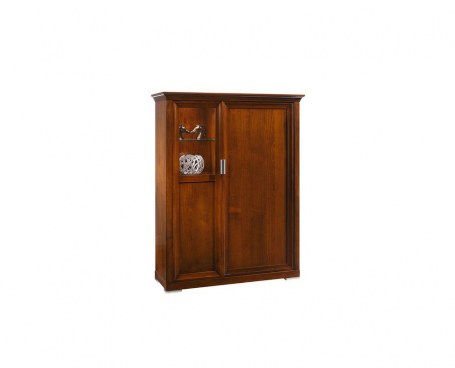 Wardrobe / Showcase made of solid Linden Luna, Selva