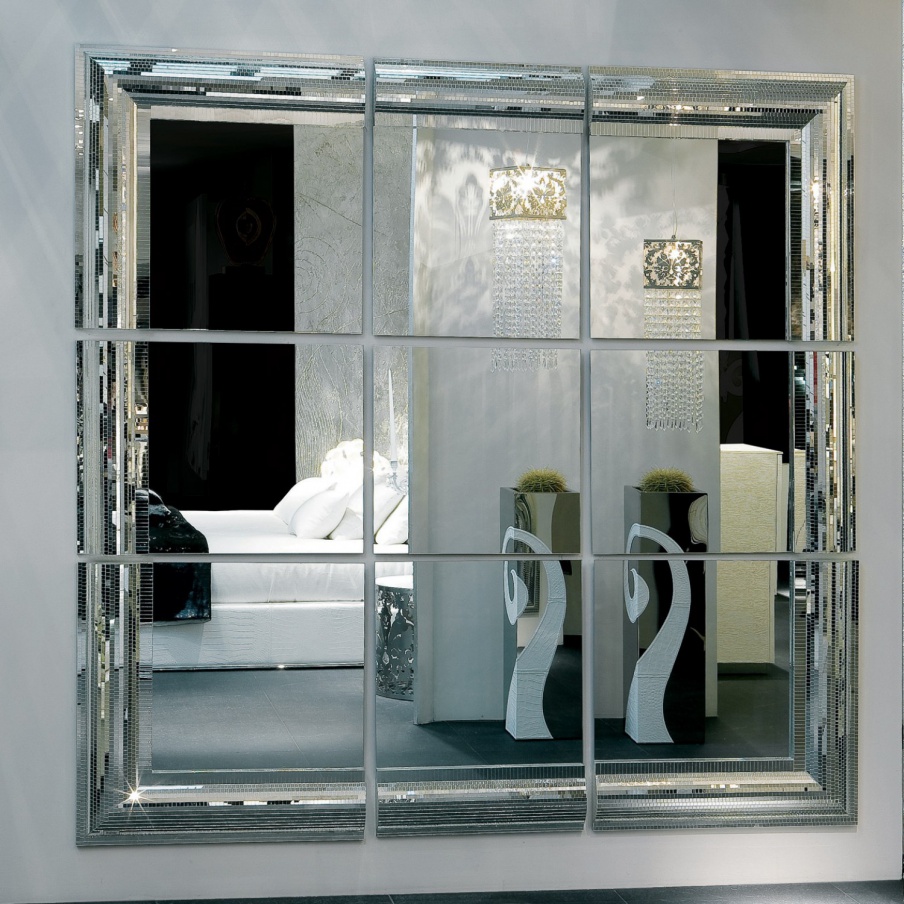 Wall mirror Ice Puzzle, Rugiano