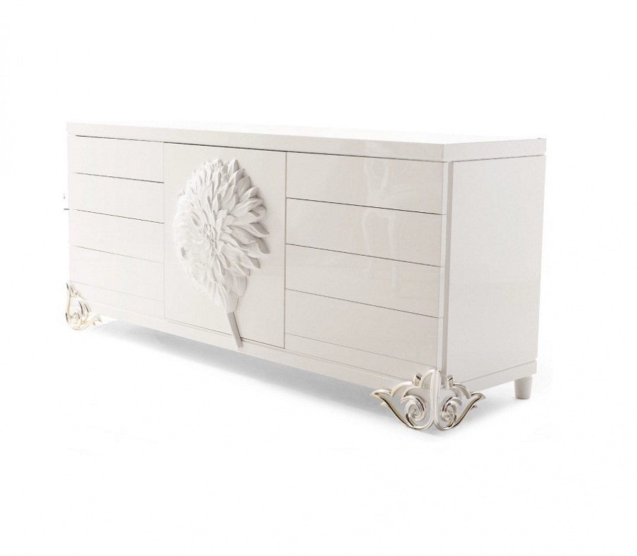 Dresser solid wood lacquered, Elledue