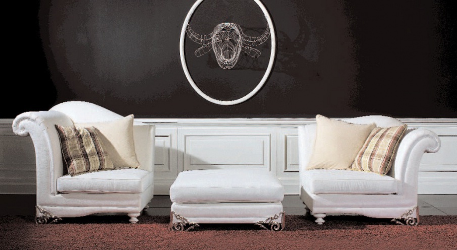 Sectional sofa double solid wood, Elledue